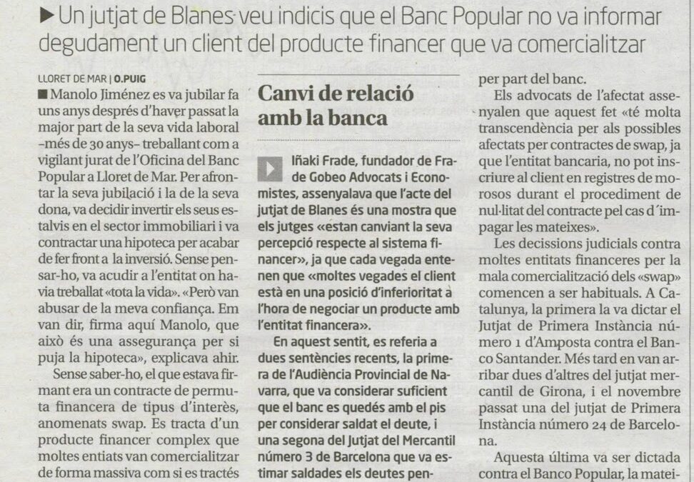 Noticias agencias: «Swap»